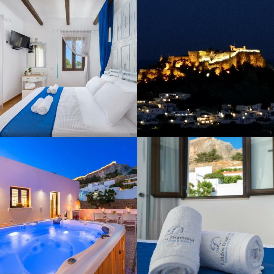 Lindos Diamond Exclusive Villa ภายนอก รูปภาพ